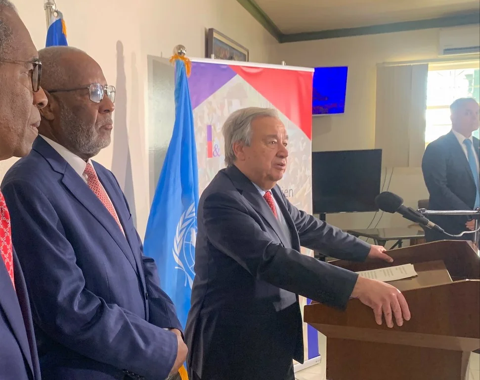 Antonio Guterres en Haïti